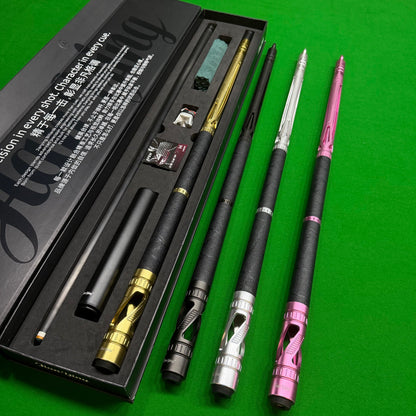 YFEN Carbon Fiber Pool Cue Set - T700 carbon fiber playing cue with 3/8 precision joint